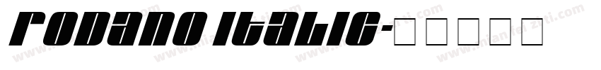 Rodano Italic字体转换